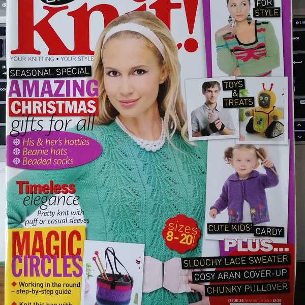 Let's Knit magazine, knitting magazine, crafting magazine, DIY magazine, back issues, knitting patterns