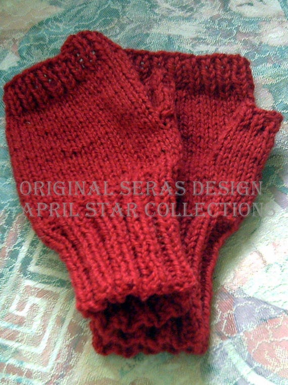 Hand knit Aran fingerless gloves Aran fingerless gloves Etsy