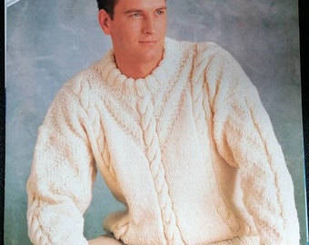 new mens chunky knitting pattern Wendy 2712