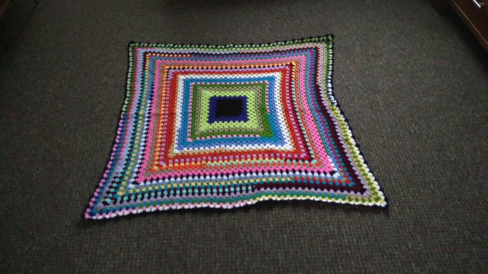 Scrapghan Granny Square Crochet Lapghan Throw Blanket Shawl Etsy UK