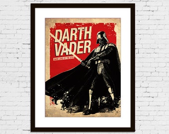 Star Wars Darth Vader Vintage Poster Print - Etsy