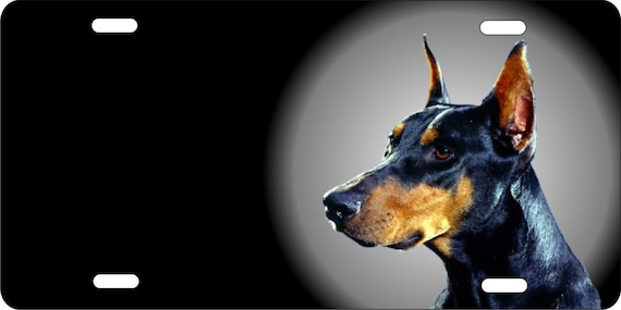 doberman license plate frame