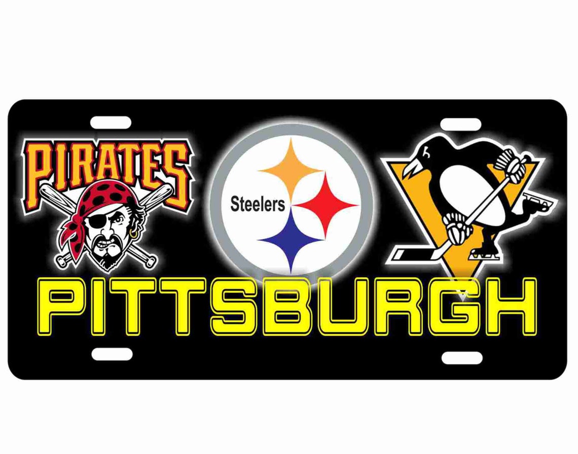 Personalized novelty license plate Pittsburgh sports teams car Etsy