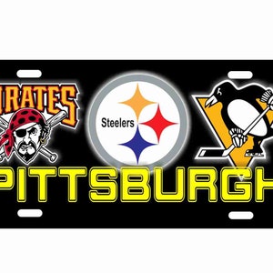 personalized novelty license plate Pittsburgh sports teams car tag