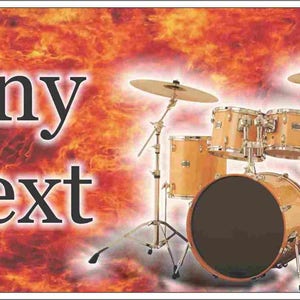 Drums set personalized novelty front license plate decorative Vanity Music car tag