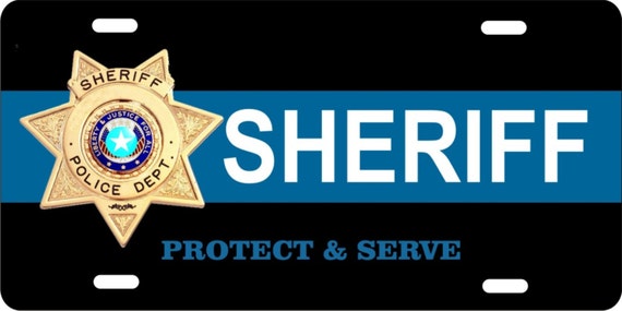 Sheriff Personalized Novelty Front License Plate Decorative Etsy