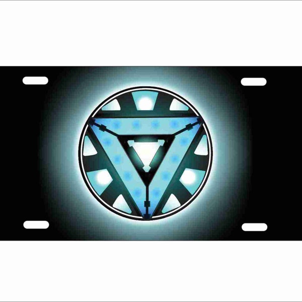Triangle Arc Reactor personalized novelty license plate custom car tag Iron Man Chest Piece decorative front Plate