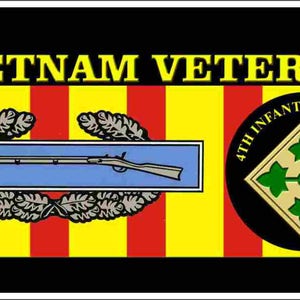 Vietnam veteran personalized novelty license plate 4th infantry division Decorative vanity car tag