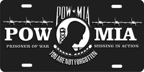 Pow Mia Personalized Novelty Front License Plate Decorative Etsy