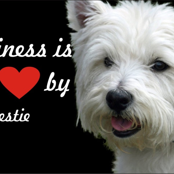 Westie Dog personalized Novelty Front license plate custom car tag any dog or cat breed