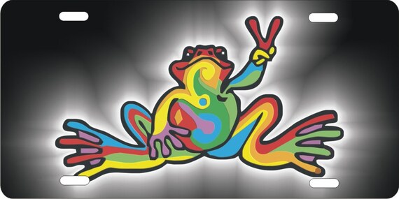 Peace Frog Personalized Novelty Front License Plate Custom Etsy