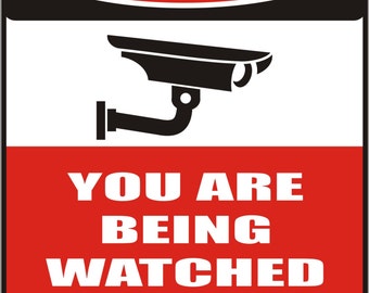 VIDEO SURVEILLANCE sign personalized custom made