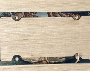 Birth of Goddess Venus Decorative License Plate Holder aluminum CarTag Frame