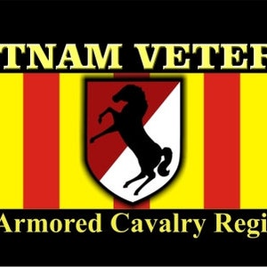 Vietnam Veteran 11th Armored Cavalry Regiment License Plate