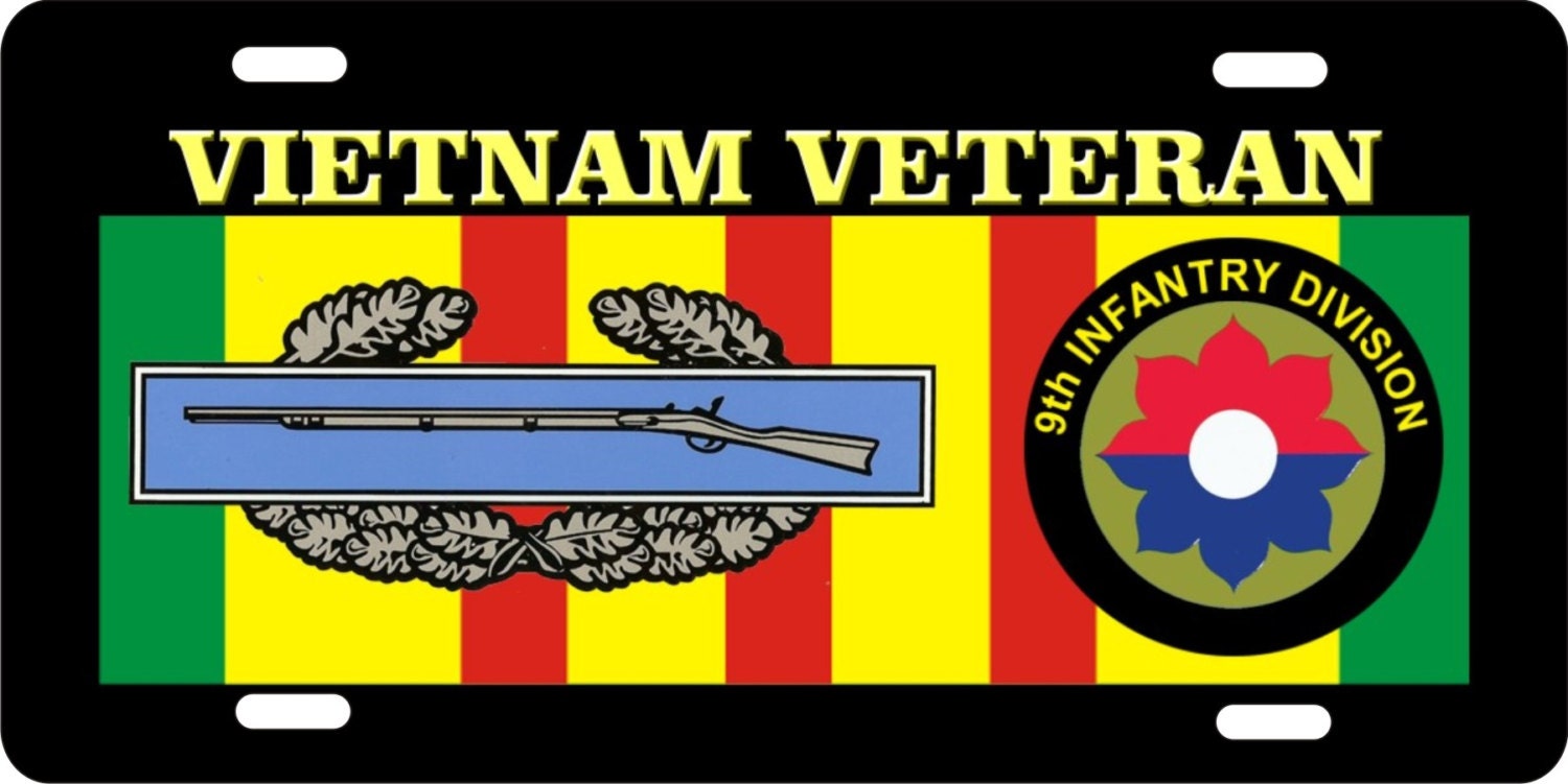 Vietnam veteran personalized novelty license plate 9th infantry division Decorative vanity car tag