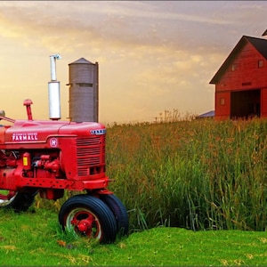 Red Tractor personalized novelty front license plate farmall tractor farm decorative car tag