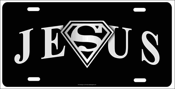 Jesus Superman Personalized Novelty Front License Plate Etsy