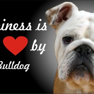 Bulldog personalized novelty front license plate decorative vanity custom car tag any dog or cat breed