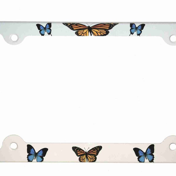 Butterflies License Plate Frame, Decorative butterfly License Plate Holder, Car Tag Frame