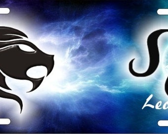 Leo personalized novelty front license plate astrology zodiac horoscope sign Decorative car tag