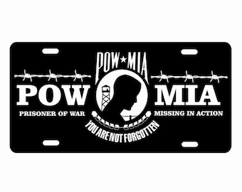 POW MIA personalized novelty front license plate decorative vanity car tag