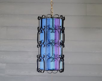 Vintage Arthur Umanoff Grenada Pendant Swag Light Boyuer Scott Hanging Mid Century Modern Retro Atomic 60's