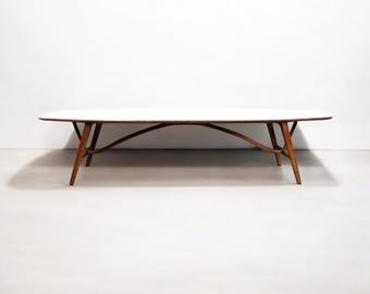 Mid Century Surfboard Coffee Table by John Van Koert for Drexel