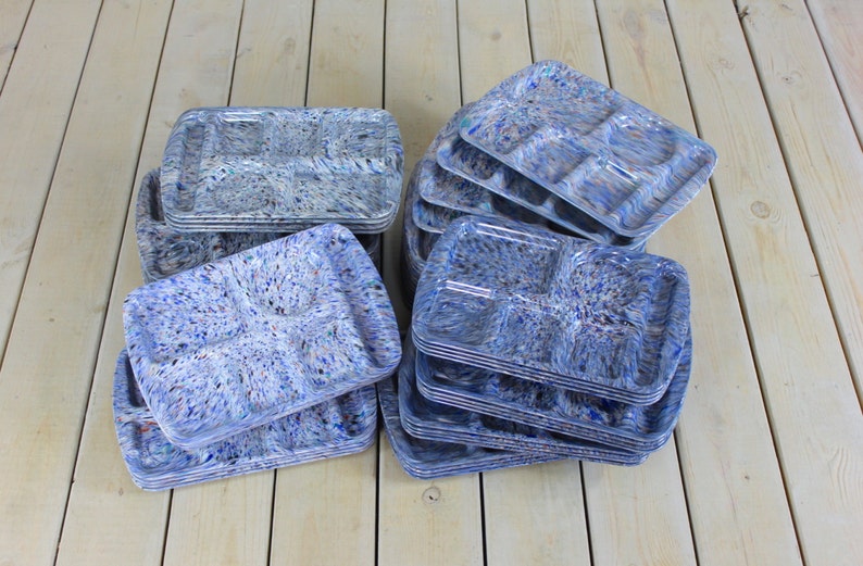 Vintage Set of 4 Prolon Ware Cafeteria School Lunch Trays