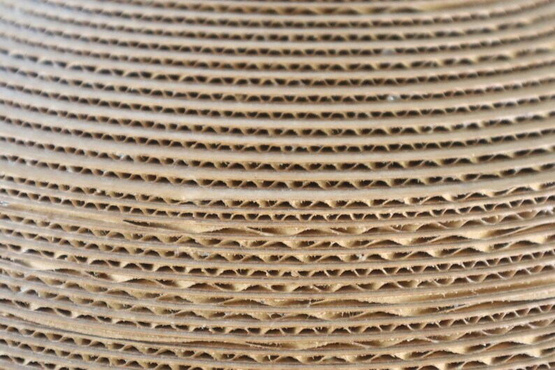 Vintage Gregory Van Pelt Corrugated Cardboard Pendant Ceiling Light Hanging Mid Century Modern Retro 70's Frank Gehry Style image 3