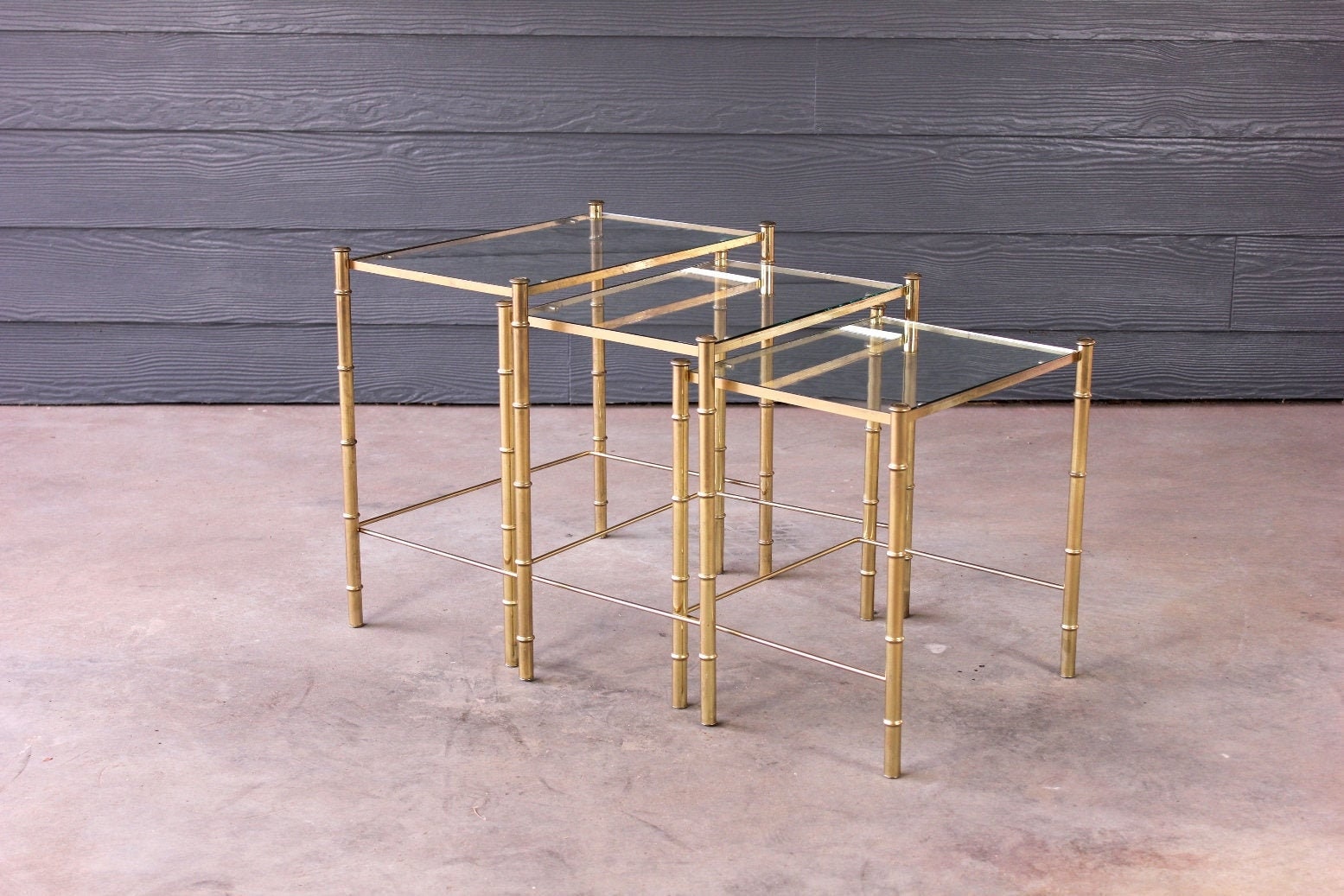 Antique brass nesting tables online