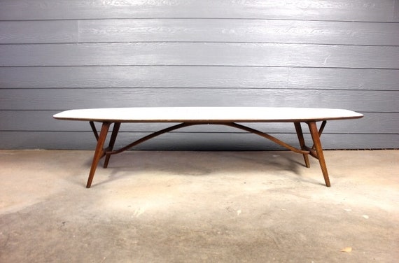 Mid Century Surfboard Coffee Table by John Van Koert for Drexel