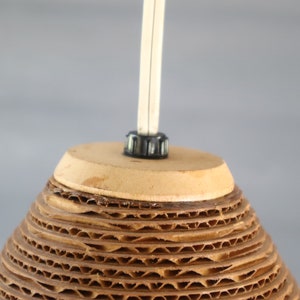 Vintage Gregory Van Pelt Corrugated Cardboard Pendant Ceiling Light Hanging Mid Century Modern Retro 70's Frank Gehry Style image 4