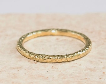 14K Solid Gold Weeding Band, Unique Gold Ring, Women Wedding Ring.