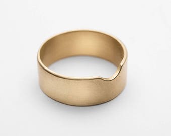 Shadow Wedding Band,  Solid Yellow Gold Wedding Ring For Women, Wide 14K Gold Wedding Band, yellow gold,rose gold, white gold