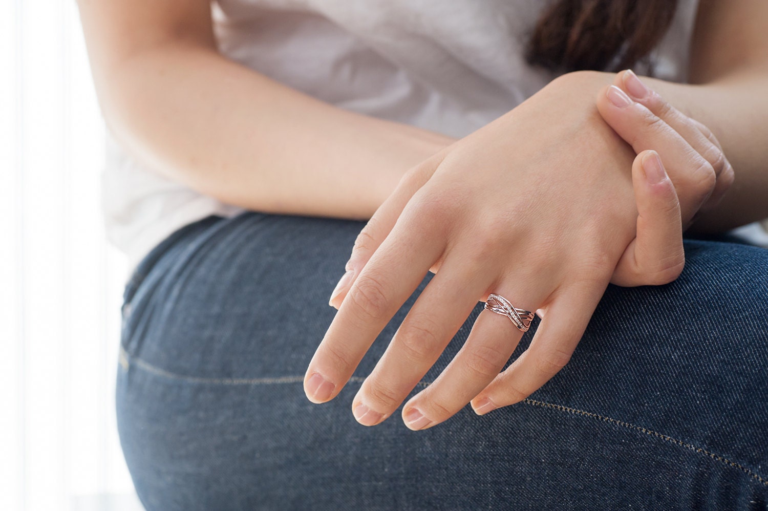 Infinity Knot Diamond Engagement Ring Unique Diamond Ring Etsy