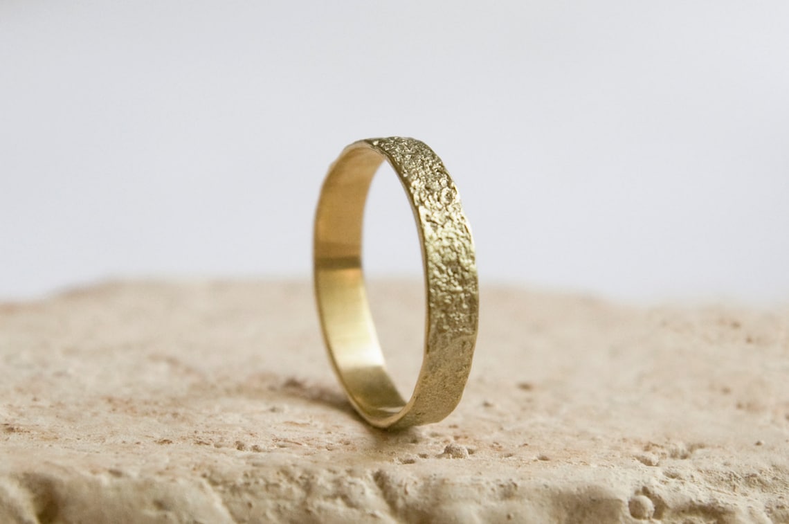 Mens Gold Wedding Band 14K Solid Gold Mans Wedding Ring Mens | Etsy etsy mens gold wedding bands