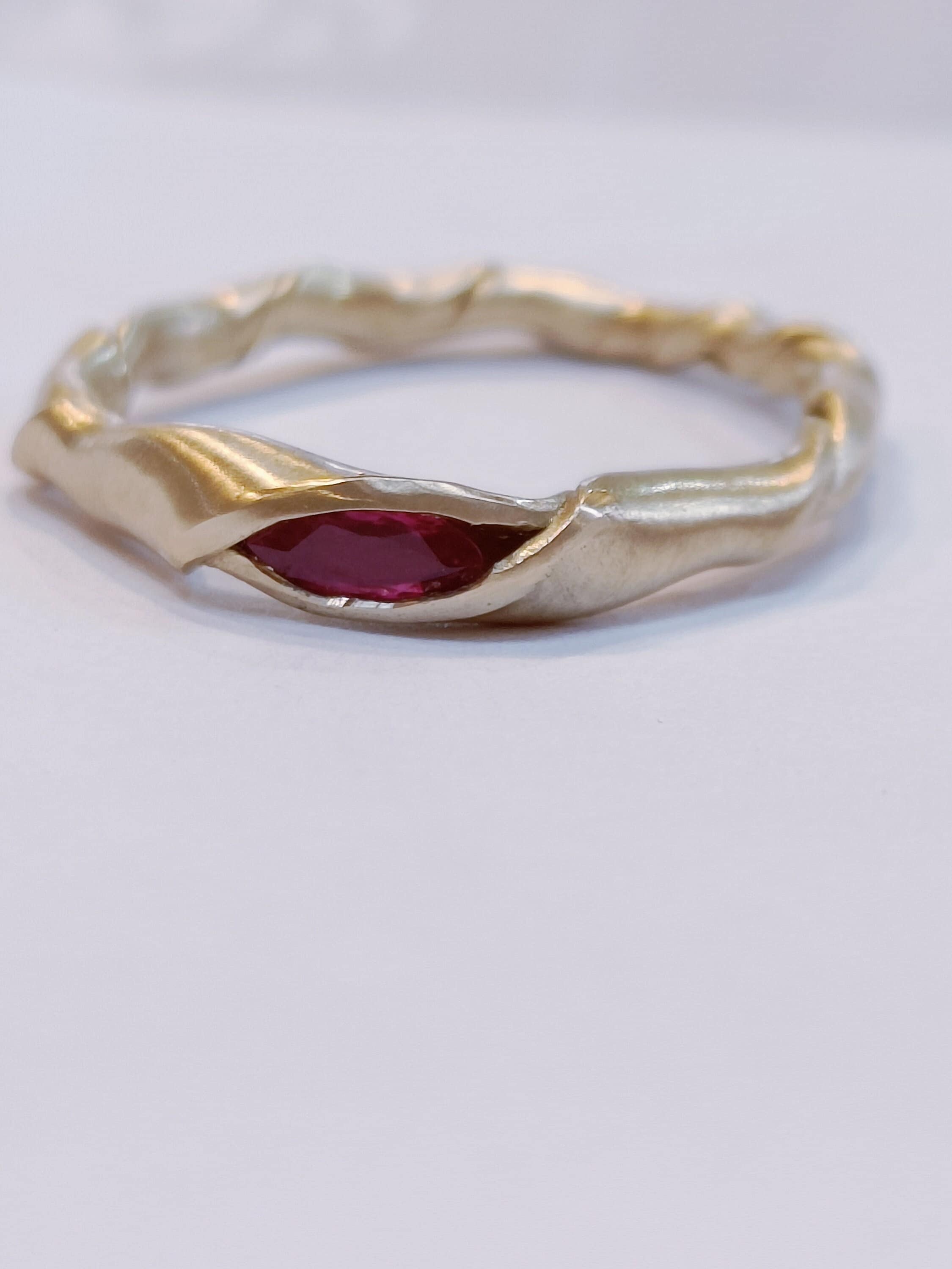gold ruby ring stackable gold ring july ring natural... 14K Yellow Gold Ruby Ring, July Birthstone Ring, Gold Ruby Stone Ring ...
