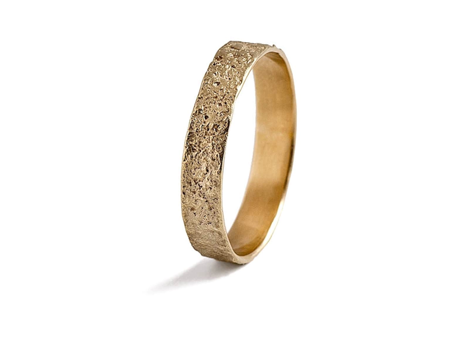 etsy mens gold wedding bands