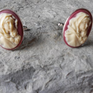 Gorgeous Pair of Cameo Cuff Links - Virgin Mery Cradling Baby Jesus  - Christmas- Quality - Cufflinks - Scarf Pin, Scarf Clip
