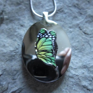 Choose Stainless Steel or Gold Plated - Butterfly Stainless Steel Urn Necklace - Ashes - Lock of Hair - Memorial - Cremation Jewelry