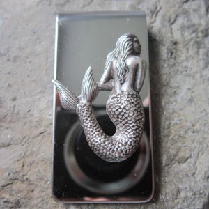 Choose Silver or Gold - Stainless Steel Mermaid Money Clip - Nautical - Father&#39;s Day - Dad - Sexy - Anniversary - Father&#39;s Day - Naval