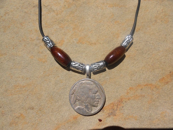 Genuine Buffalo Indian head nickel necklace QUALITY Wear or give a piece of american history