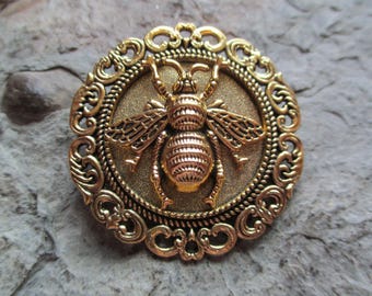 Choose Gold, Silver or Bronze - Bee Brooch / Pin - Beautiful Detail and Great Quality - Bumble Bee, Honey, Insect, Summer, Beekeeper