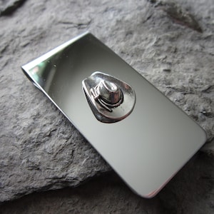 Cowboy Hat Stainless Steel Money Clip - Father&#39;s Day Gift - Southwestern - Western - Cowboy - Dad Gift- Father&#39;s Day