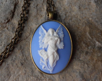 Collar de Cameo de Ángel de la Guarda Ascendente - Religioso - Navidad - Pascua