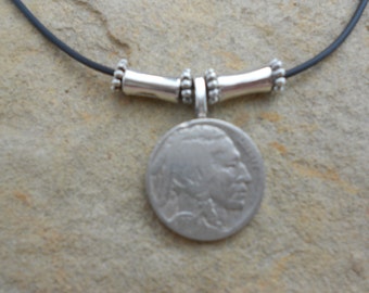 Cabeza de búfalo indio genuino collar--calidad--desgaste de níquel o da un pedazo de la historia americana...