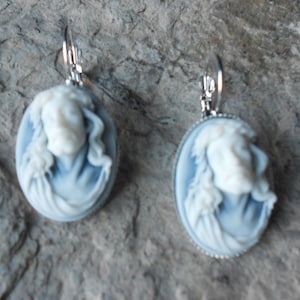 Jesus Wearing the Crown of Thorns Cameo French Lever Back Earrings!!!  Wonderful Quality!!!