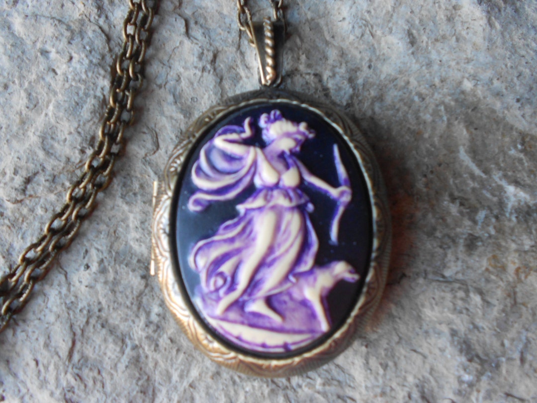 Collana Cameo Artemide Dea Della Caccia – Gioiello Con Ciondolo Amore, Argento Placcato - Foto 4
