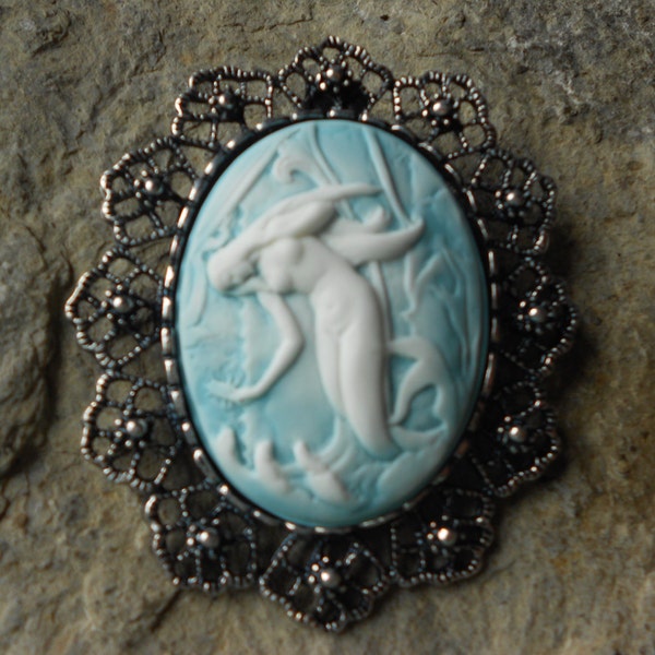 2 in 1 - Mermaid Cameo Brooch/Pin/Pendant!!! Vacation, Cruise, Tropical, Nautical, Steampunk, Unique