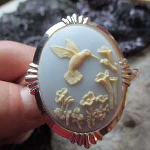 Choose Finish and Color - Blue, Black or Purple - Hummingbird Cameo Cuff Bracelet - Quality - Hummingbird Lover - Hummingbird Gift